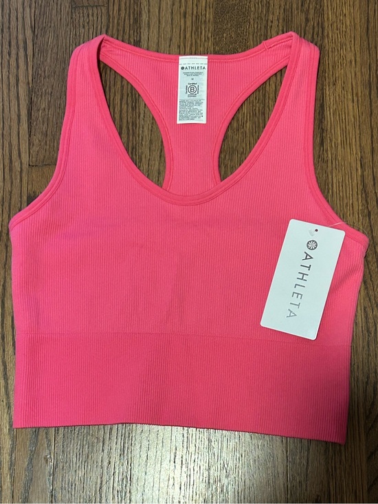 Athleta Tops - NWT Athleta Recharge Seamless Racerback Tank Pink Ribbed Crop Tank Medium